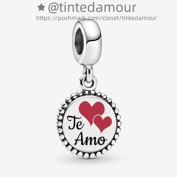 Pandora Te Amo Dangle Charm|Pendant - Picture 1 of 2